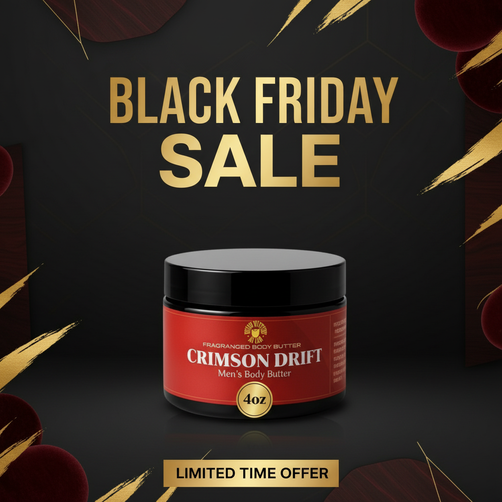 Crimson Drift Men's Body Butter 4oz - Luxury Fragrance | Beard Masters by Law