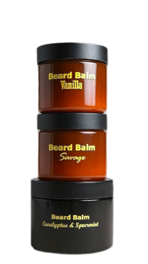 2oz Beard Balms Eucalyptus & Spearmint, Savage and Vanilla