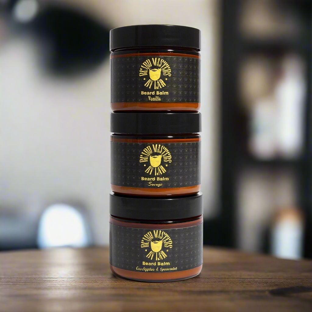 2oz Beard Balms Eucalyptus & Spearmint, Savage and Vanilla
