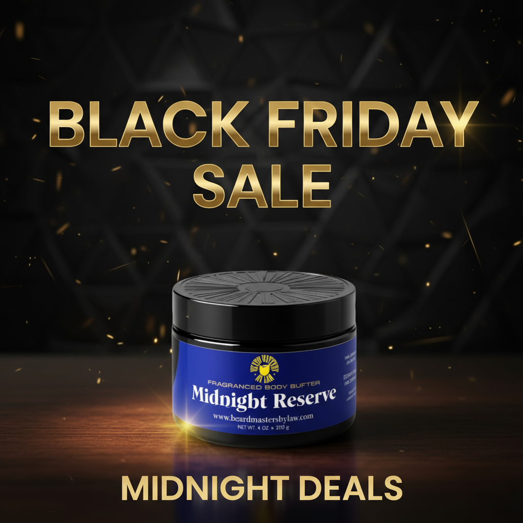 Midnight Reserve Men's Body Butter 4oz - Luxury Fragrance | Beard Masters by Law