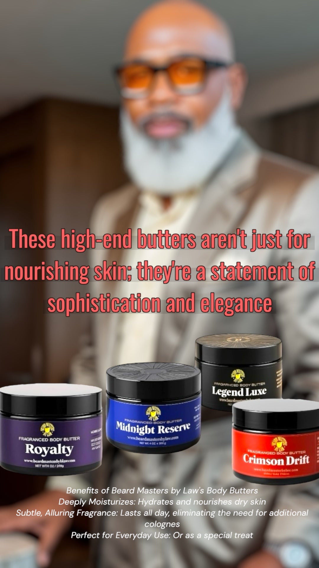 The Ultimate Men Fragrance Body Butters Set of 4Pack