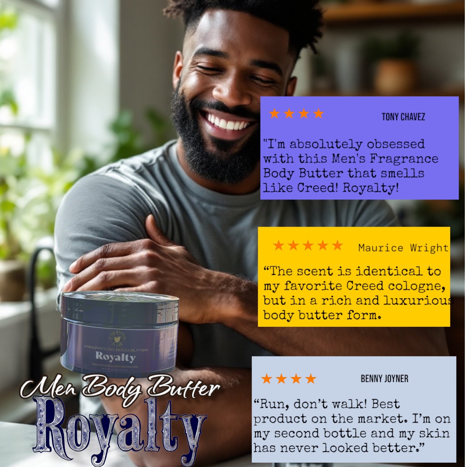Royalty ( Men Fragrance Body Butter) (scent reminiscent of Creed Cologne) 8oz
