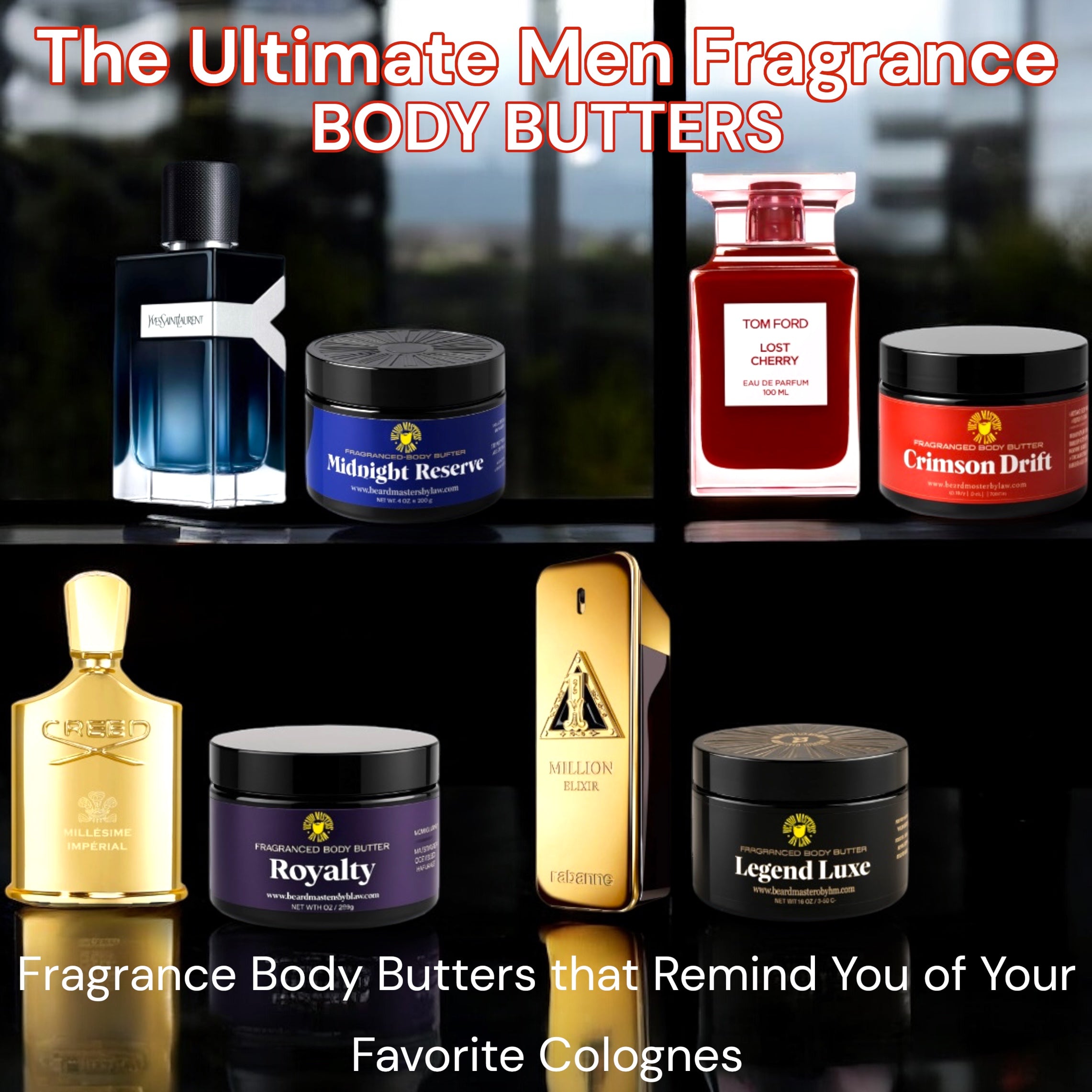 The Ultimate Men Fragrance Body Butters Set of 4Pack