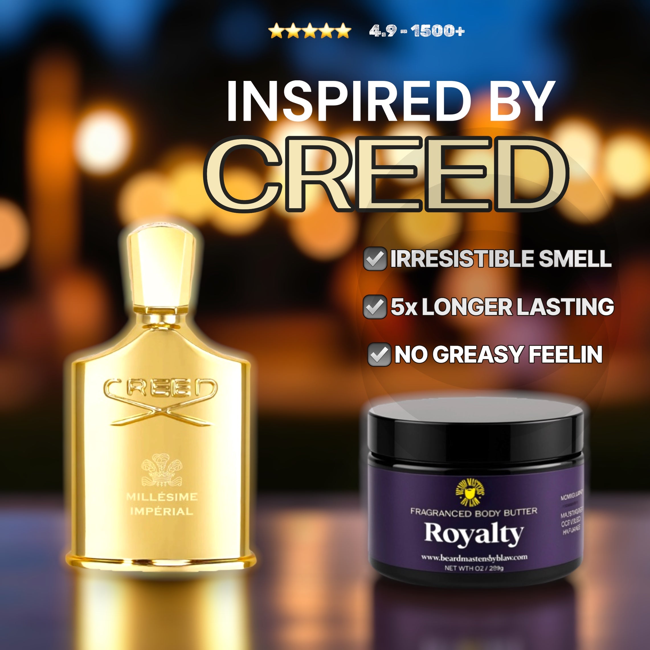 Royalty ( Men Fragrance Body Butter) (scent reminiscent of Creed Cologne) 8oz