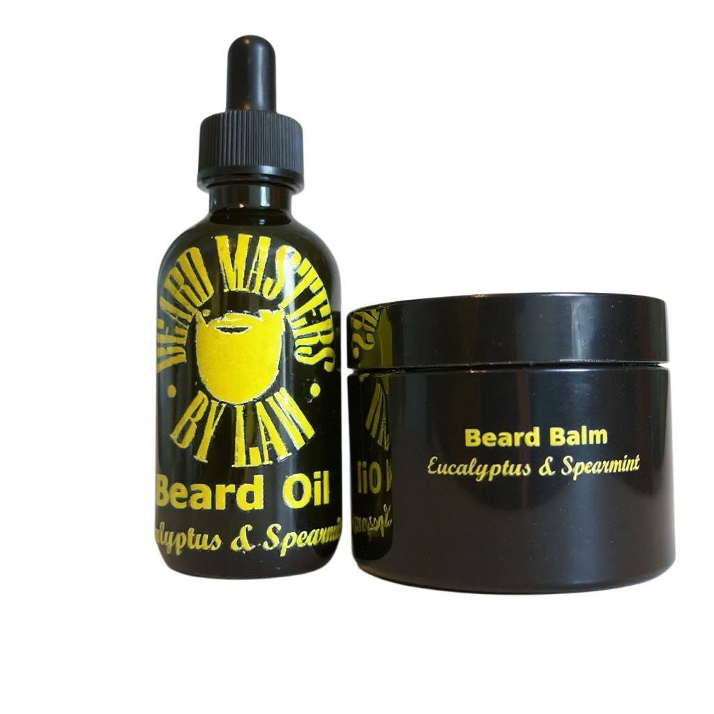 Beard Oil & Balm Set - Eucalyptus & Spearmint 2oz Each | Beard Masters