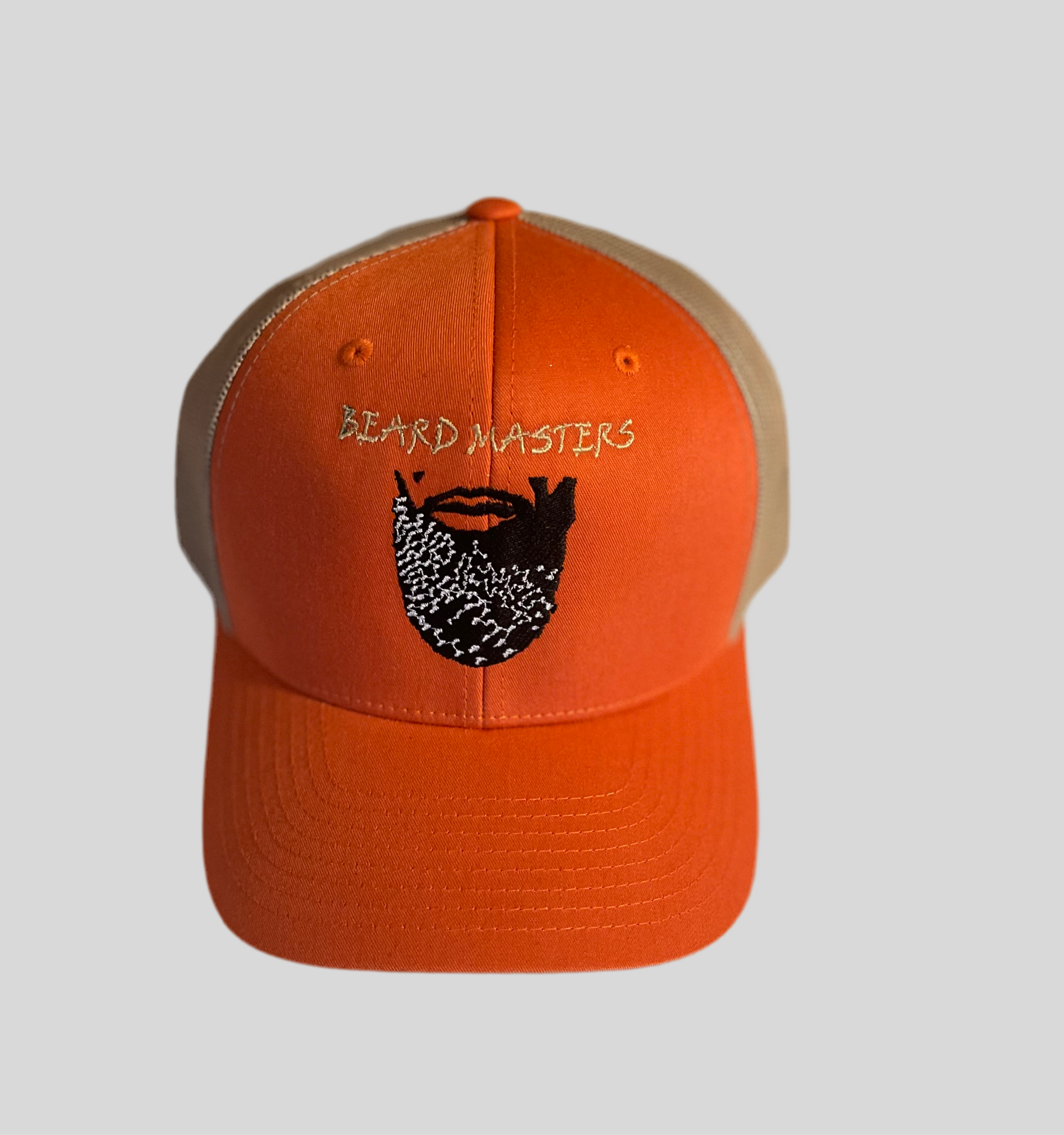 Beard Masters Retro Trucker Hat (Orange)