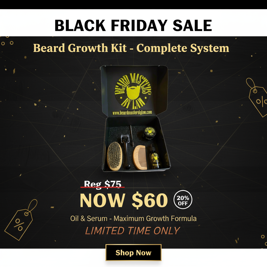 Black Friday Sale - Beard Growth Kit with Your Product Image